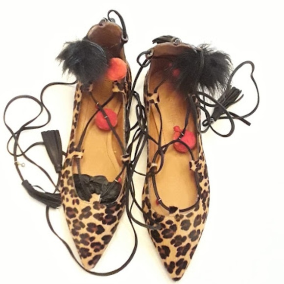 Alameda Turquesa Cheeta Pattern Ballet Flats - Picture 2 of 8